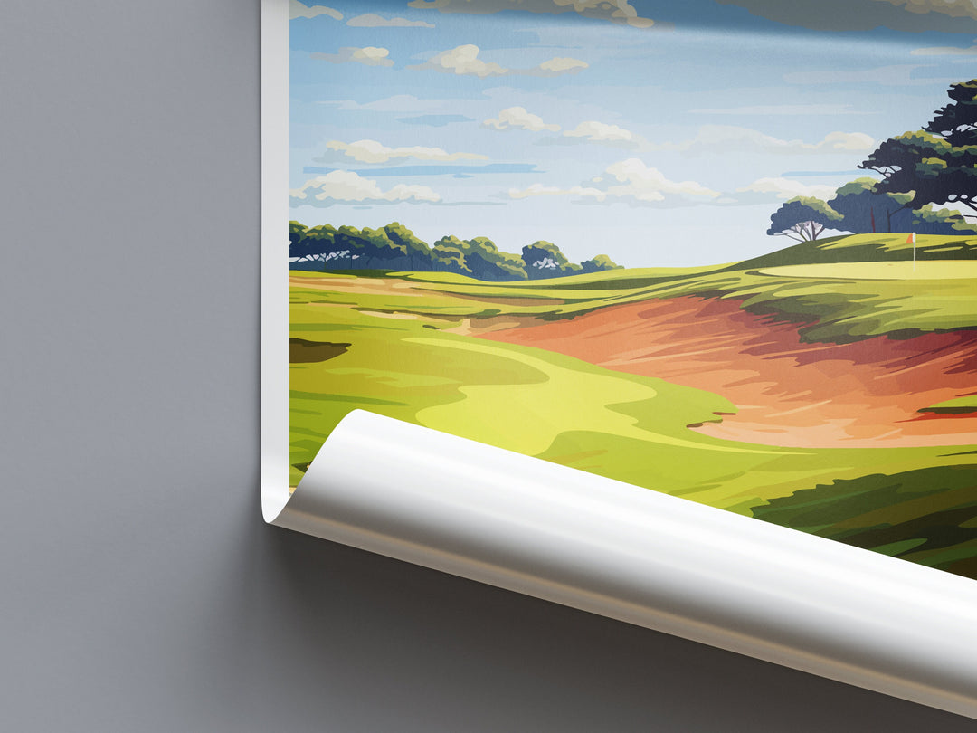 Bethpage Black Golf Club Travel Print Wall Art Bethpage Black Golf Club Wall Hanging Home Décor Bethpage Black Art Gift Art Lovers Golf Art
