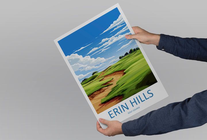 Erin Hills Golf Club Travel Print Wall Art Erin Hills Golf Club Wall Hanging Home Décor Erin Hills Golf Course Art Gift Art Lovers Golf Art