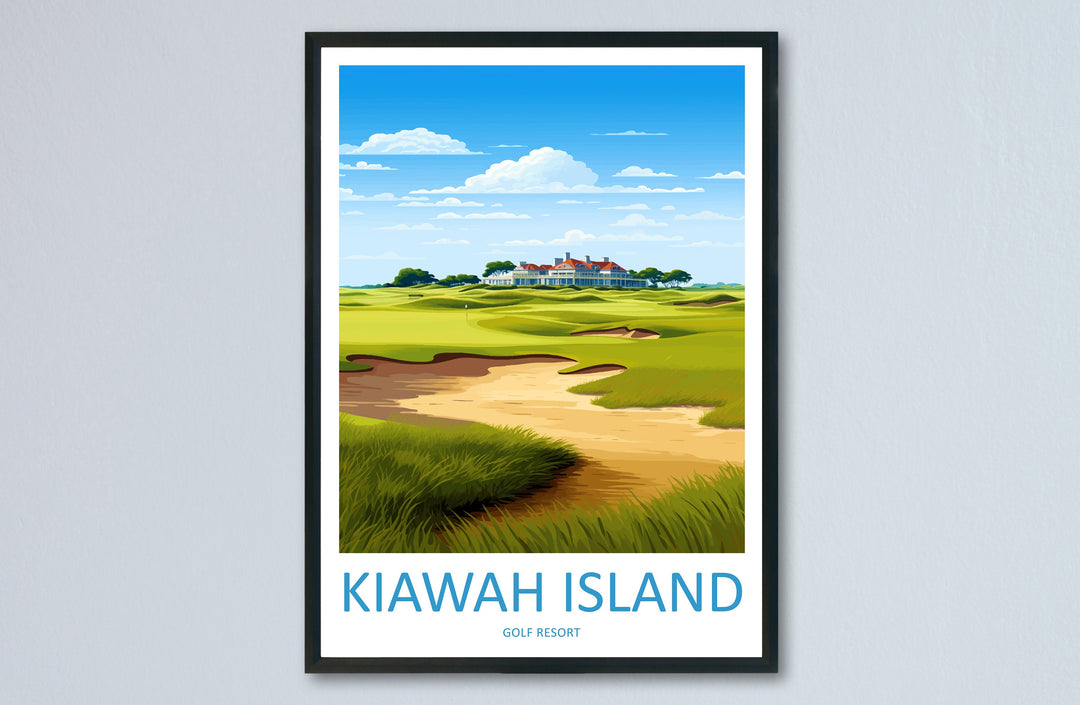 Kiawah Island Golf Club Travel Print Wall Art Kiawah Island Golf Club Wall Hanging Home Décor Kiawah Island Art Gift Art Lovers Golf Art