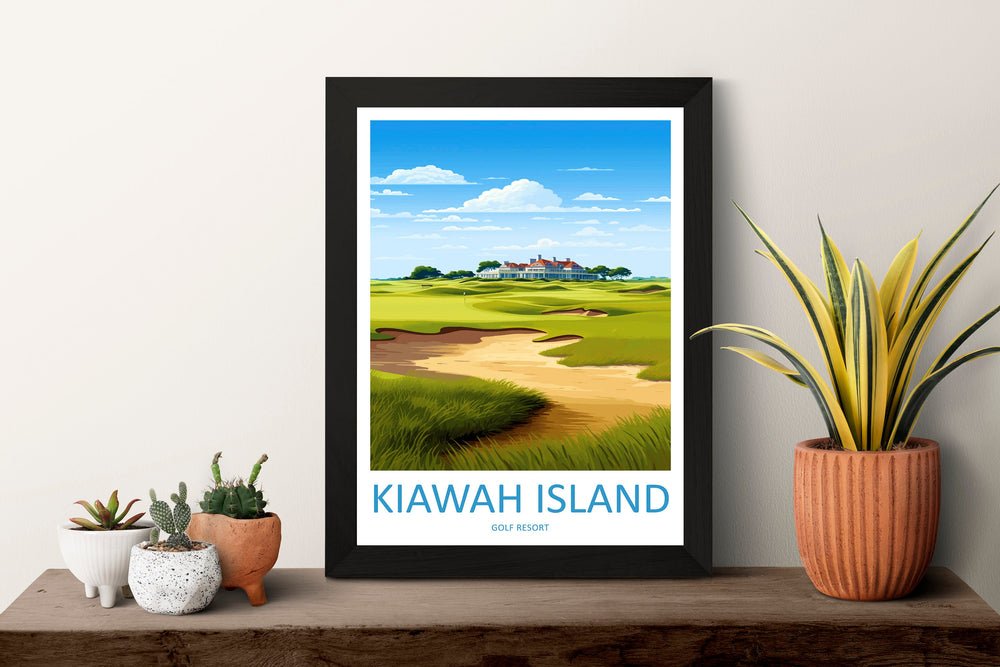 Kiawah Island Golf Club Travel Print Wall Art Kiawah Island Golf Club Wall Hanging Home Décor Kiawah Island Art Gift Art Lovers Golf Art
