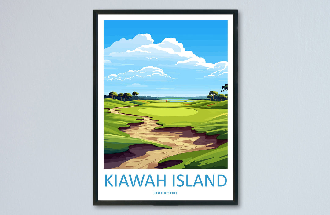 Kiawah Island Golf Club Travel Print Wall Art Kiawah Island Golf Club Wall Hanging Home Décor Kiawah Island Art Gift Art Lovers Golf Art