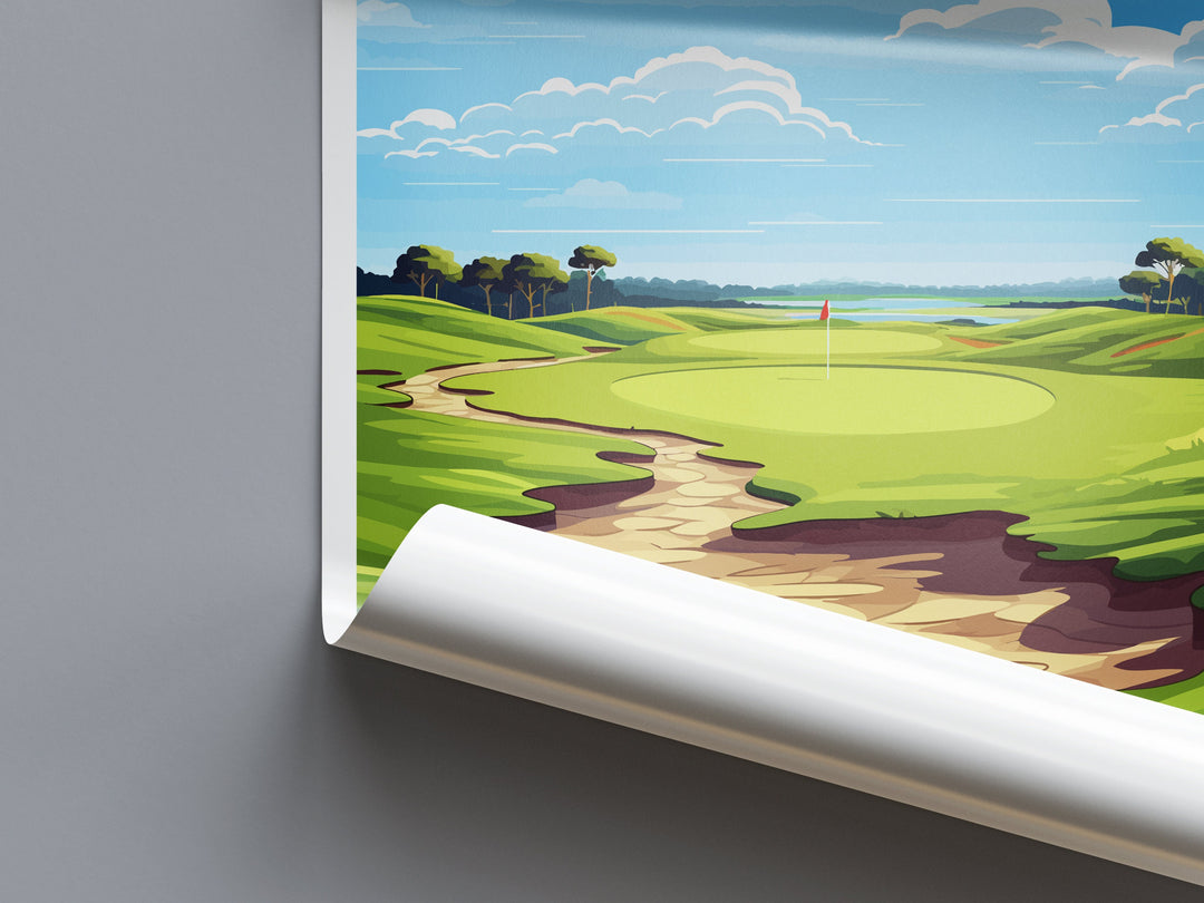 Kiawah Island Golf Club Travel Print Wall Art Kiawah Island Golf Club Wall Hanging Home Décor Kiawah Island Art Gift Art Lovers Golf Art