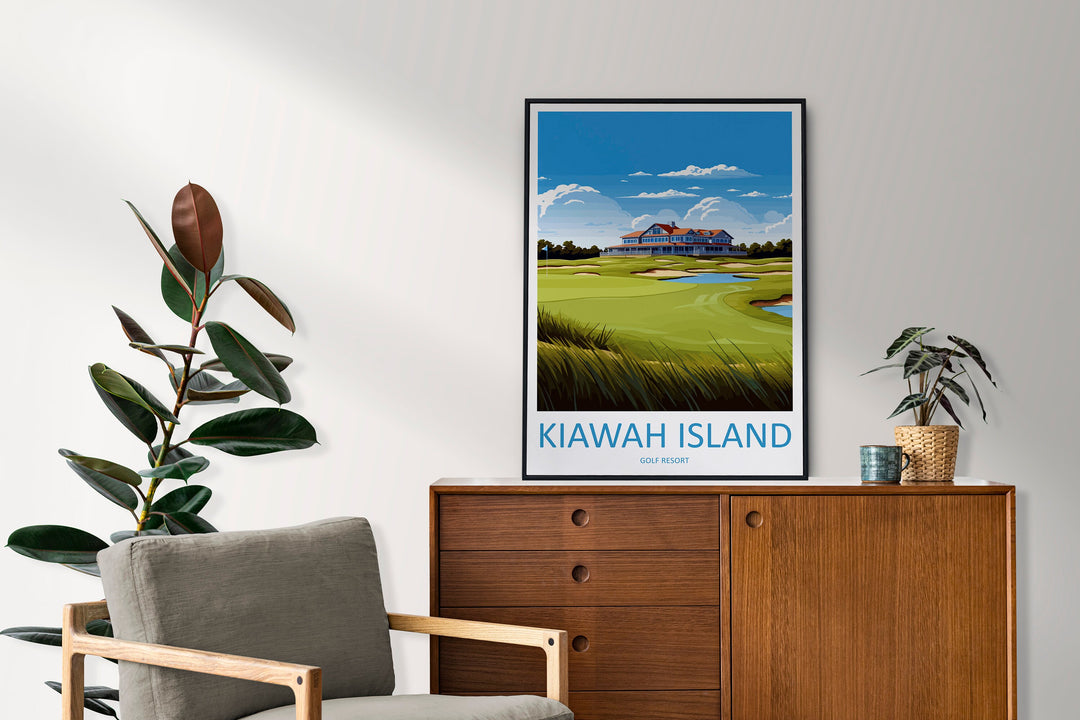 Kiawah Island Golf Club Travel Print Wall Art Kiawah Island Golf Club Wall Hanging Home Décor Kiawah Island Art Gift Art Lovers Golf Art
