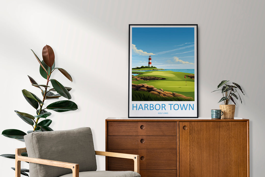 Harbor Town Golf Links Travel Print Wall Art Harbor Town Golf Club Wall Hanging Home Décor Harbor Town Course Art Gift Art Lovers Golf Art