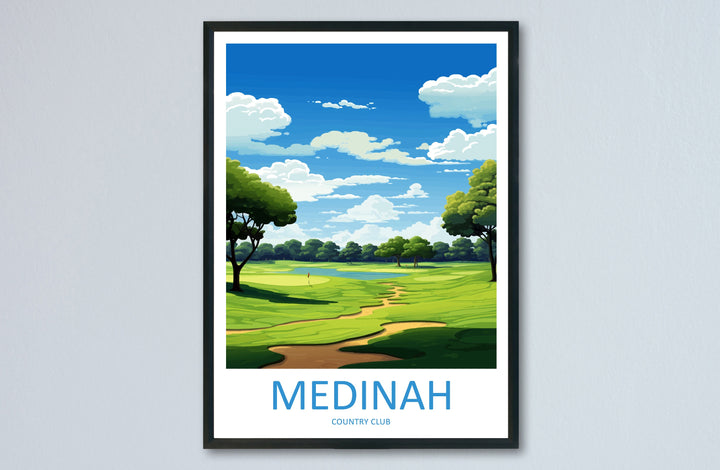 Medinah Golf Course Travel Print Wall Art Medinah Golf Club Wall Hanging Home Décor Medinah Golf Course Art Gift Art Lovers Golf Art