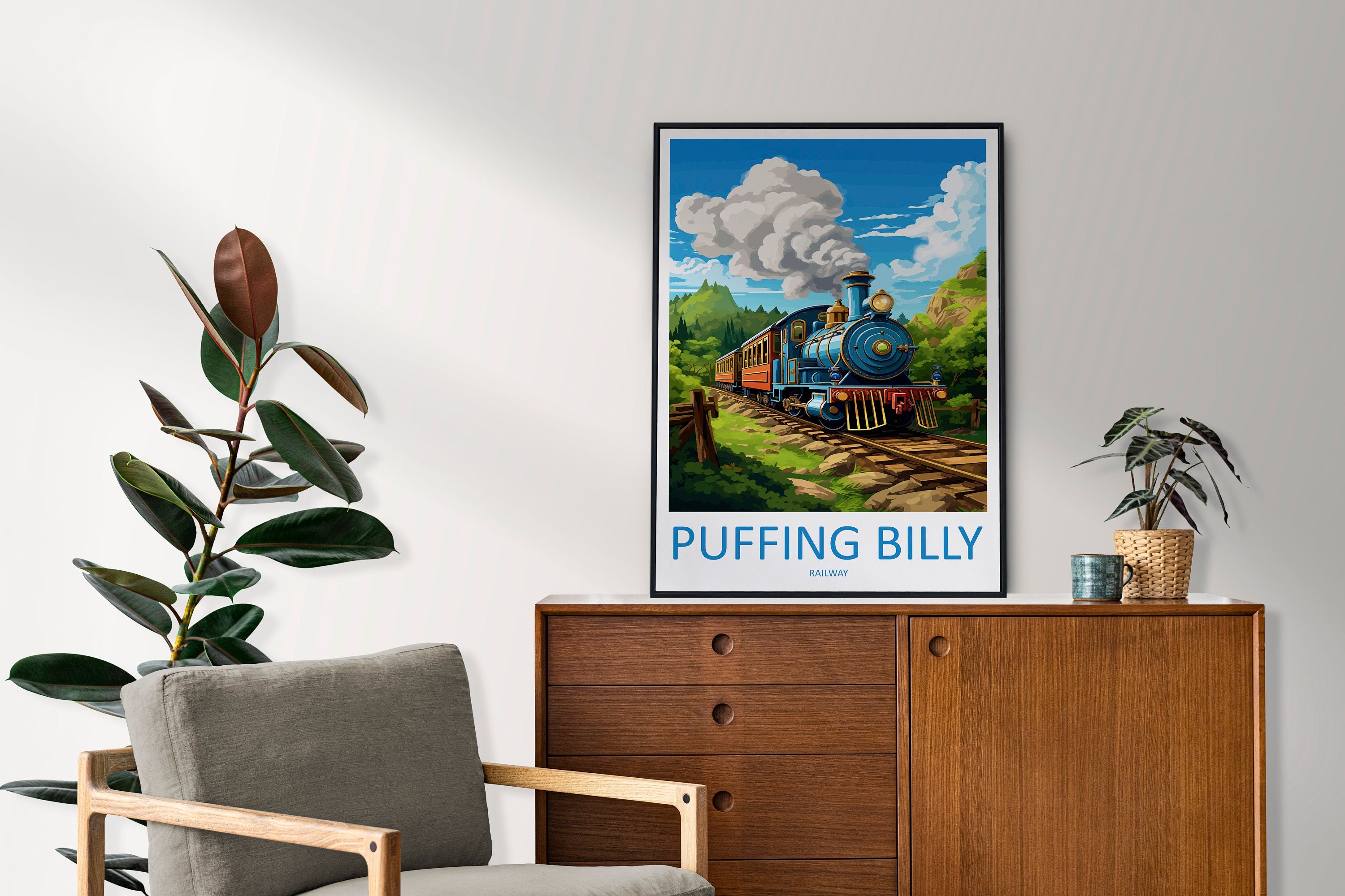 Puffing Billy Railway Travel Print Wall Art Puffing Billy Railway Wall Hanging Home Décor Puffing Billy Railway Gift Art Lovers