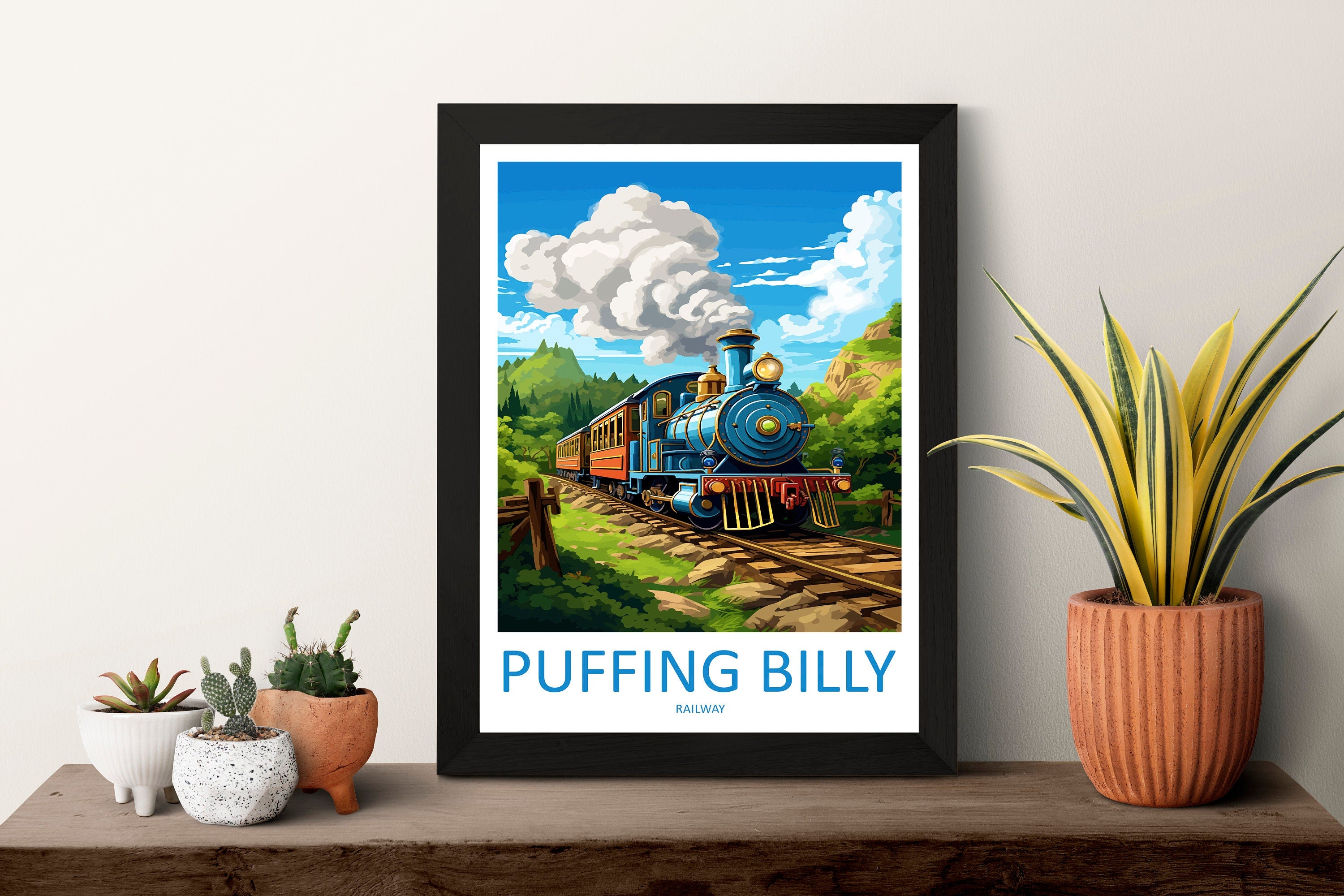 Puffing Billy Railway Travel Print Wall Art Puffing Billy Railway Wall Hanging Home Décor Puffing Billy Railway Gift Art Lovers