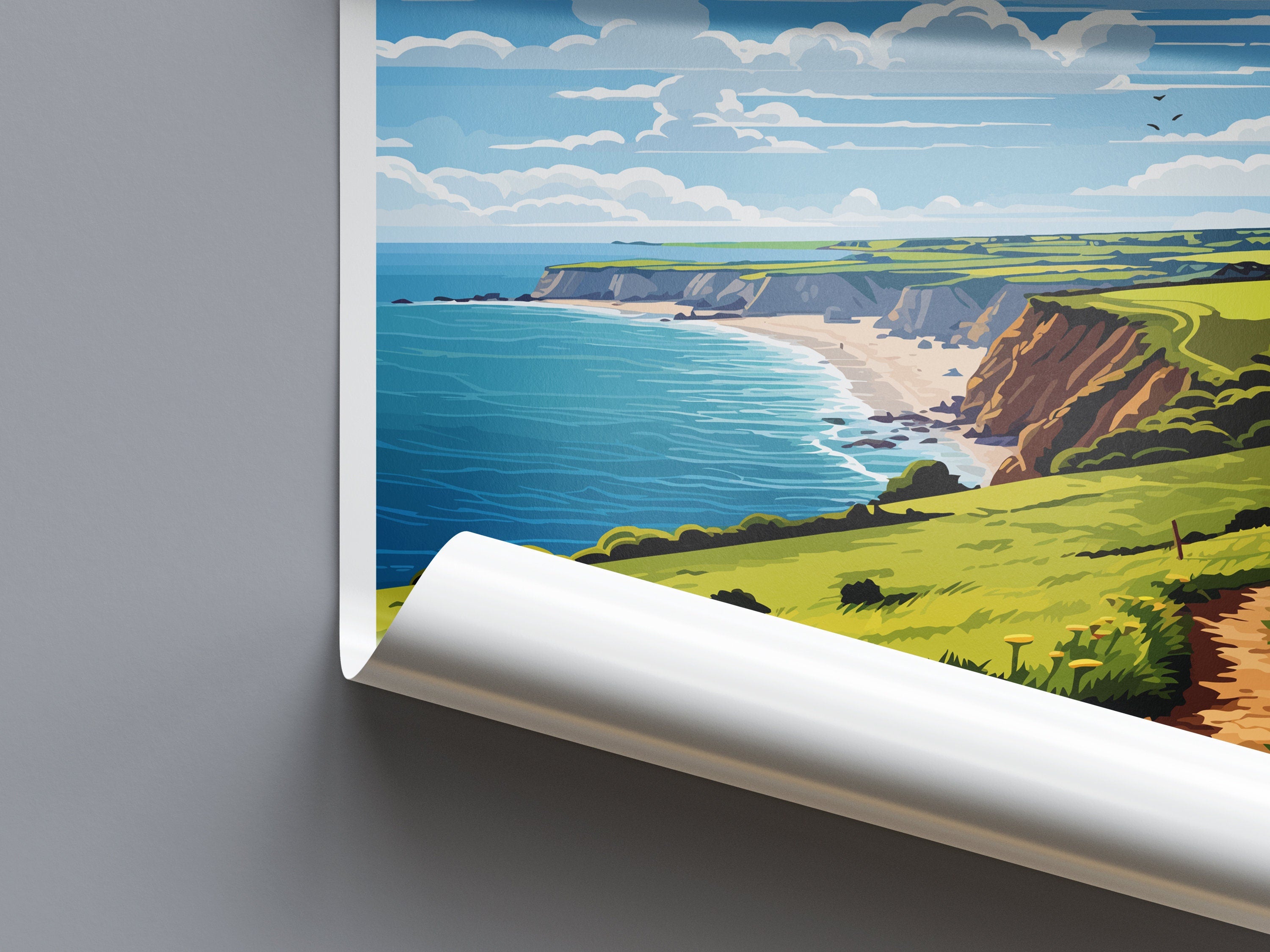 South Devon Travel Print