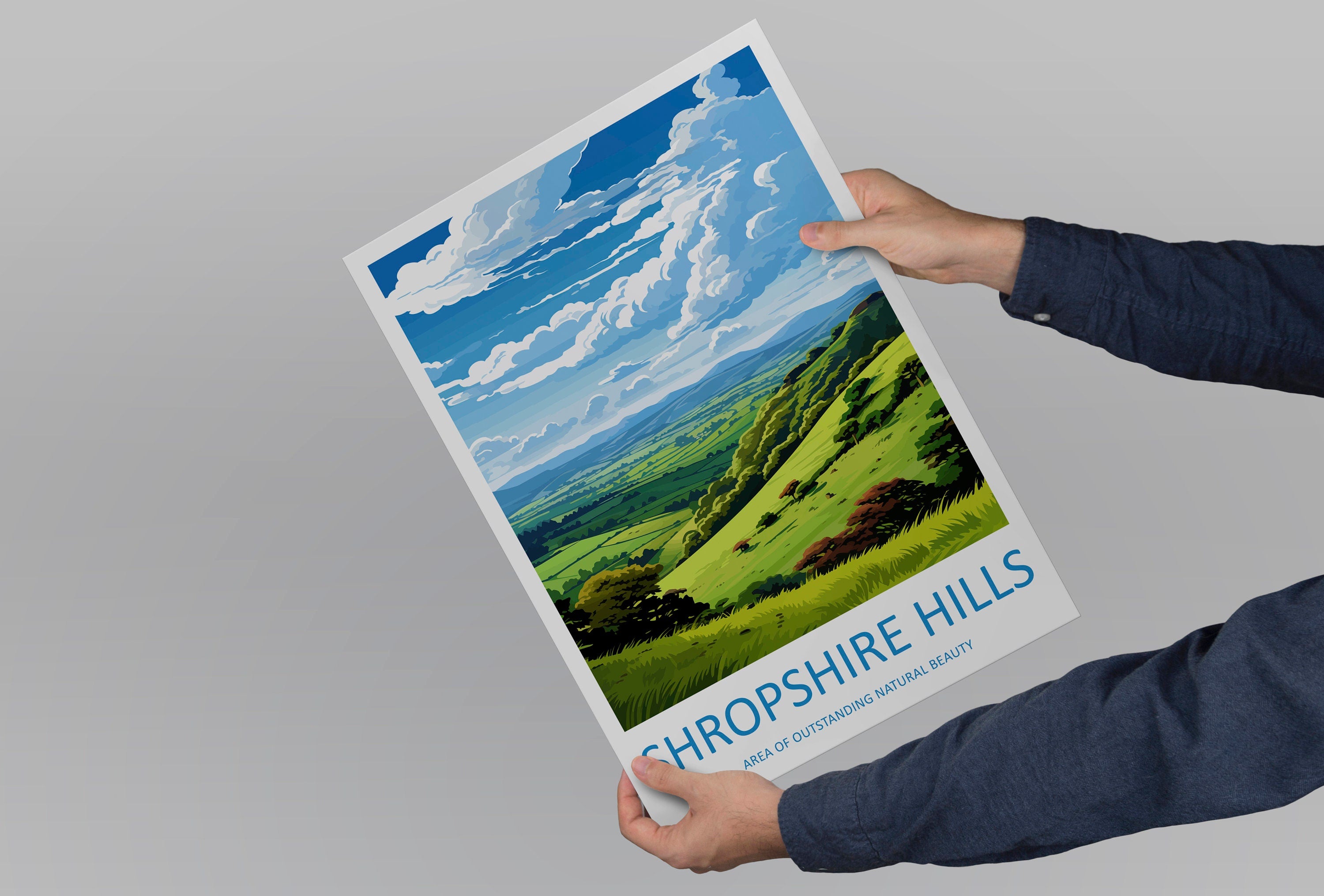 Shropshire Hills Travel Print