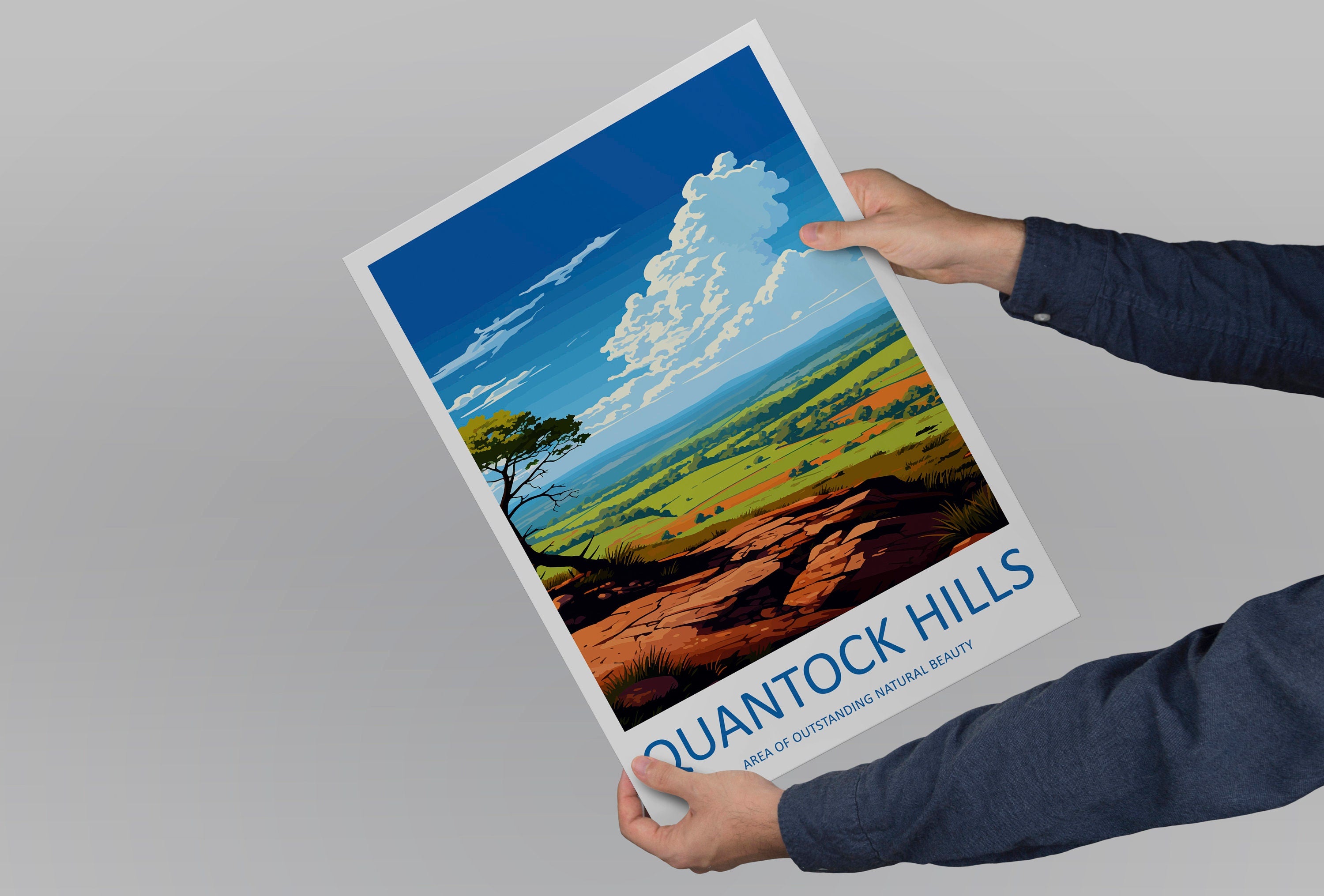 Quantock Hills Travel Print