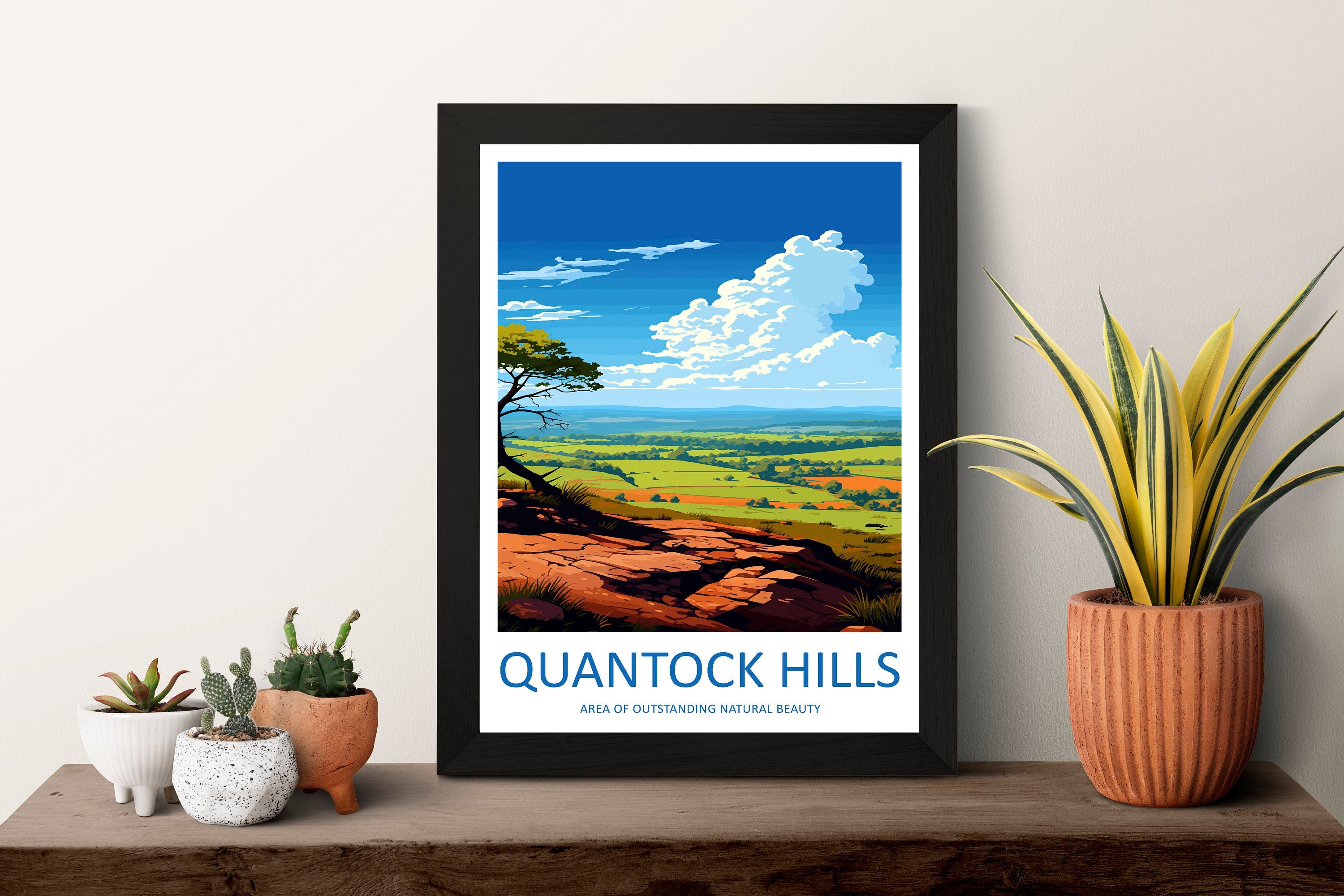 Quantock Hills Travel Print