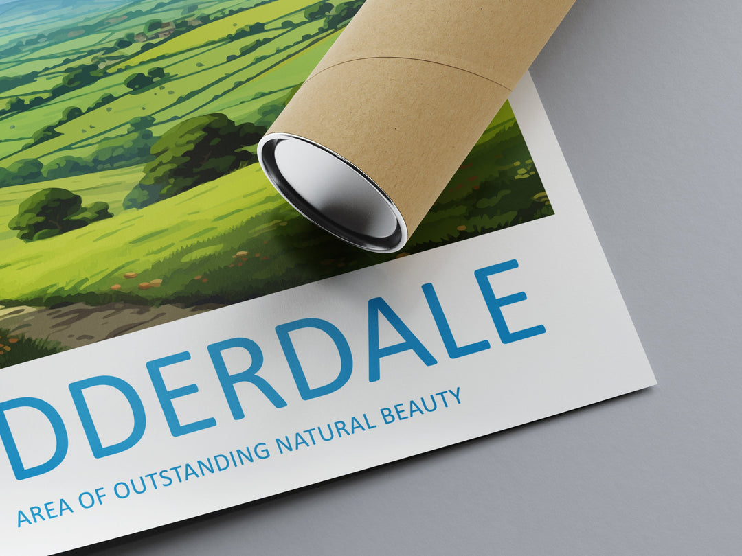 Nidderdale Travel Print Wall Art Nidderdale Wall Hanging Home Decor Nidderdale Gift Art Lovers Wall Art AONB Print Travel Poster