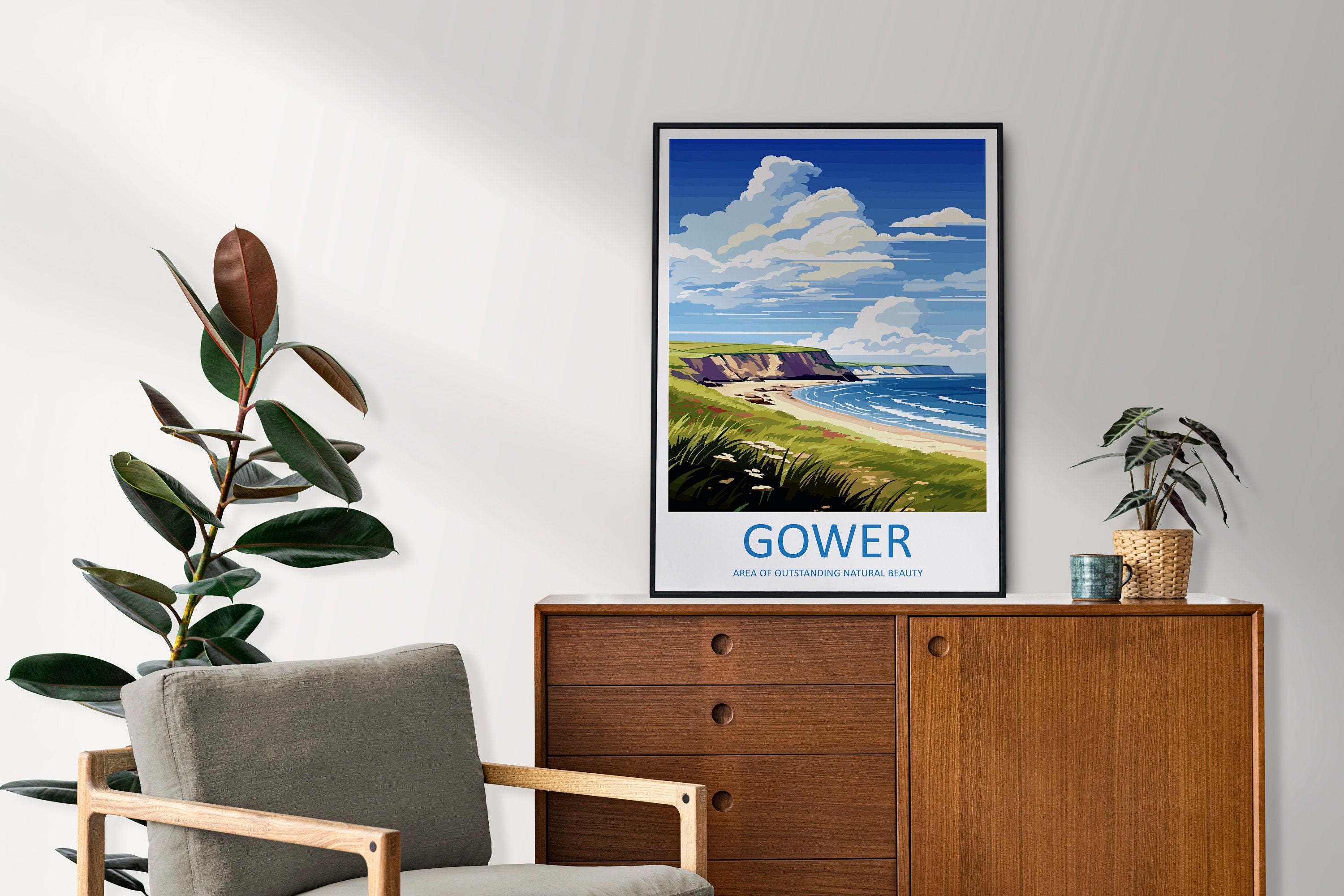 Gower Peninsula Travel Print