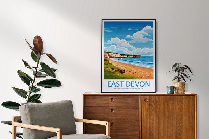 East Devon Travel Print Wall Art East Devon Wall Hanging Home Decor East Devon Gift Art Lovers Wall Art AONB Print