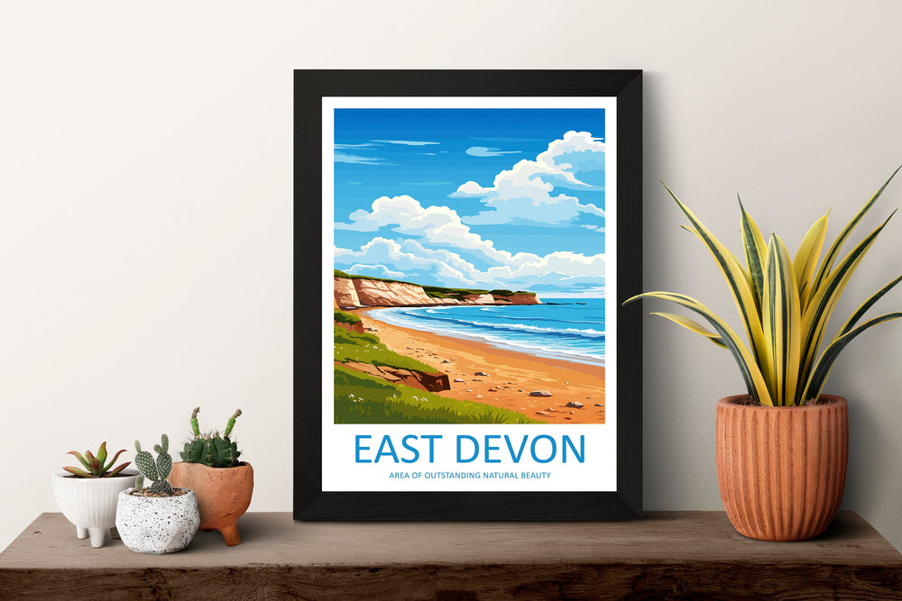 East Devon Travel Print Wall Art East Devon Wall Hanging Home Decor East Devon Gift Art Lovers Wall Art AONB Print