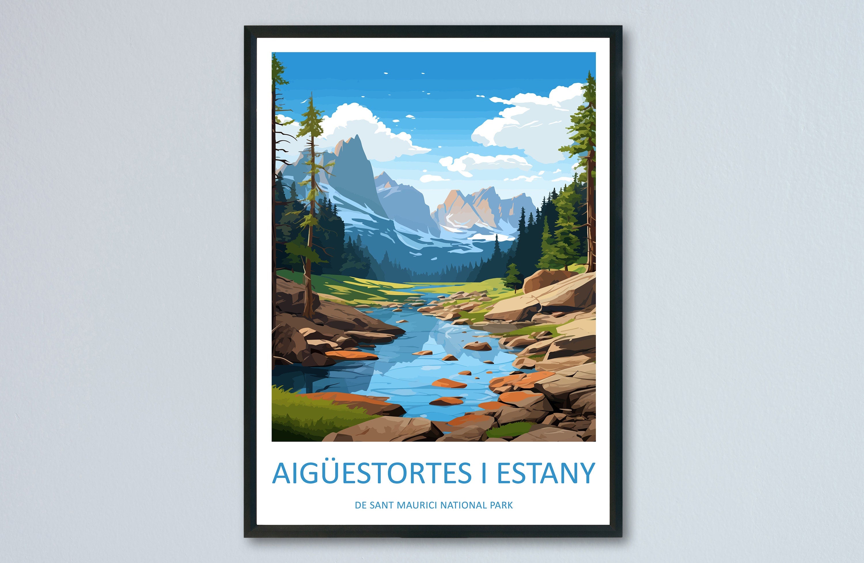 Aigüestortes i Estany de Sant Maurici National Park Travel Print