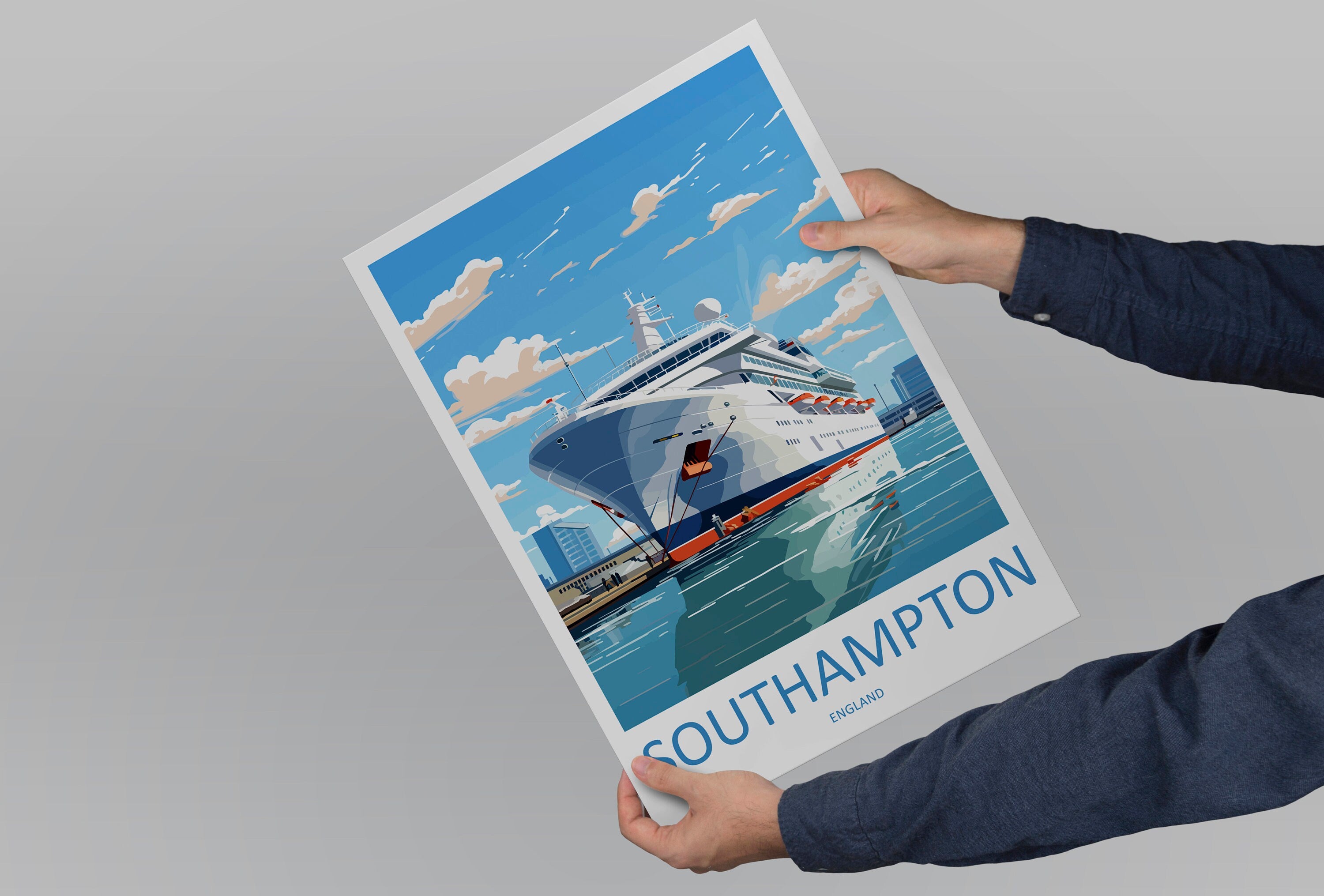 Southampton Travel Print Wall Art Southampton Wall Hanging Home Décor Southampton Gift Art Lovers England Art Lover Gift Wall Art Poster