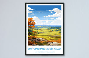 Clwydian Range and Dee Valley Travel Print