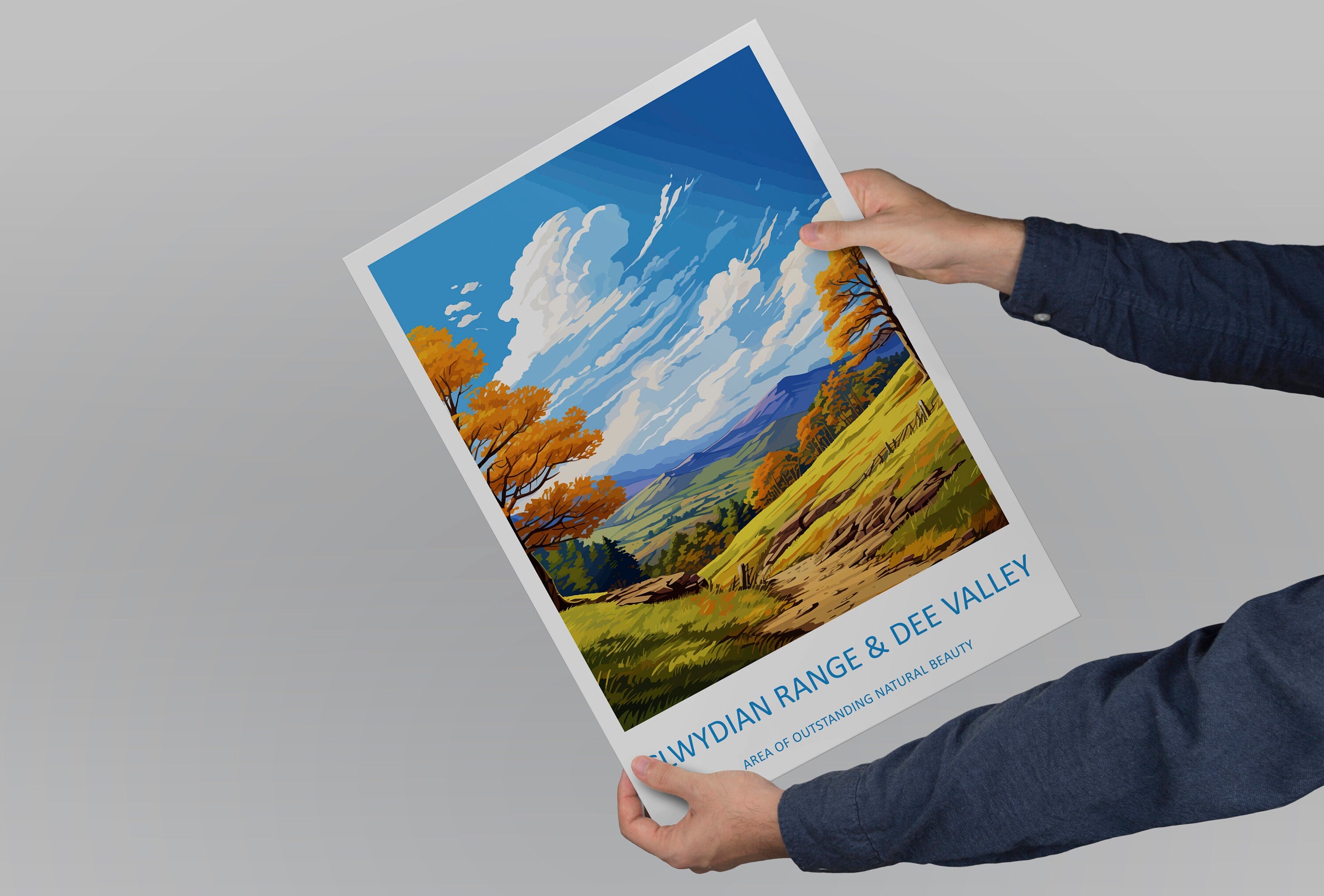 Clwydian Range and Dee Valley Travel Print