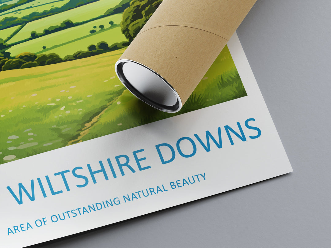 West Wiltshire Downs Travel Print Wall Art West Wiltshire Downs Wall Hanging Home Decor West Wiltshire Downs Gift Art Lovers Wall Art AONB