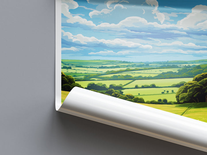 West Wiltshire Downs Travel Print Wall Art West Wiltshire Downs Wall Hanging Home Decor West Wiltshire Downs Gift Art Lovers Wall Art AONB