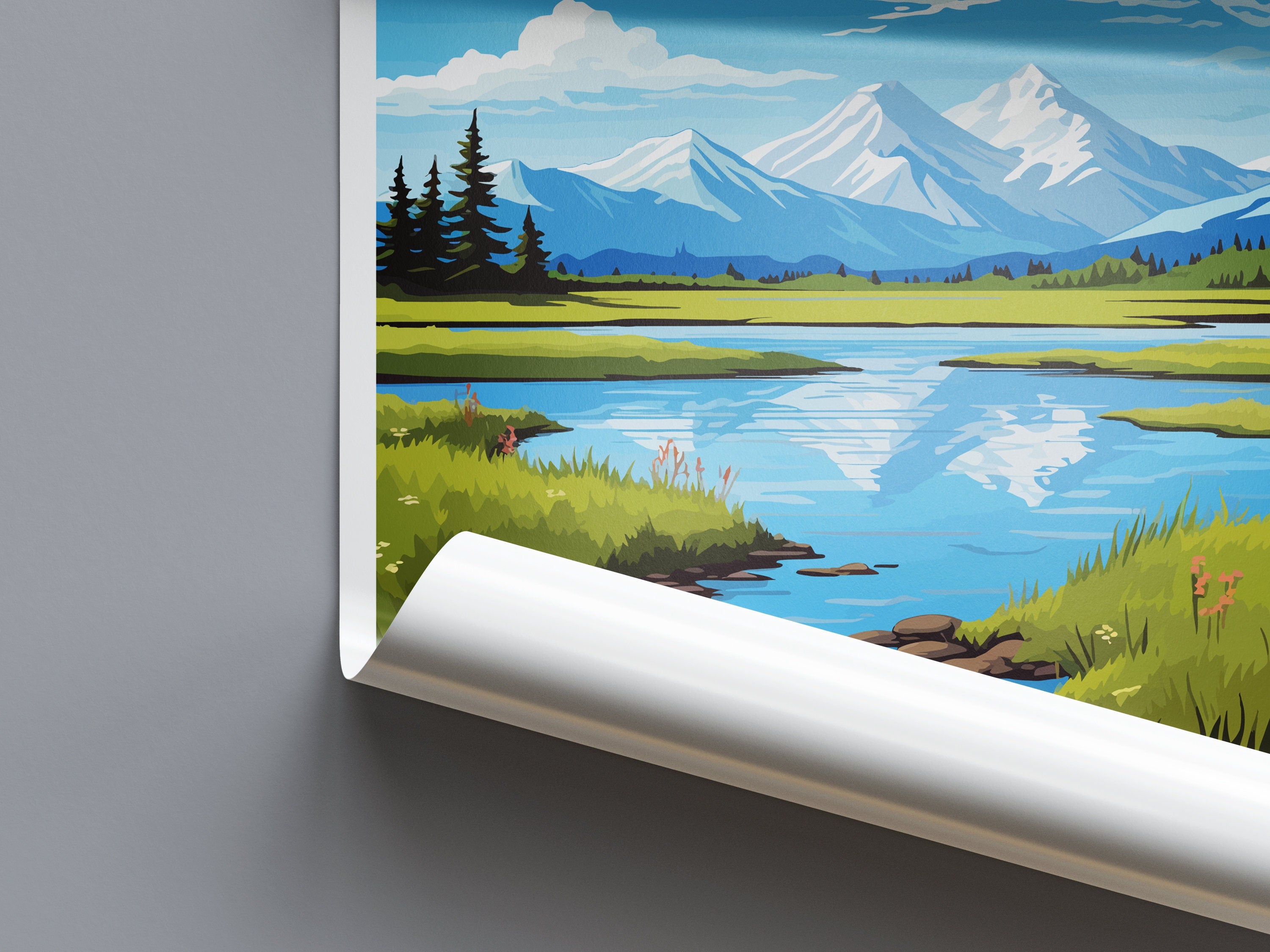 Lake Clark Travel Print