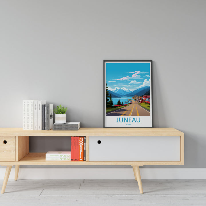 Juneau Travel Print Wall Art Juneau Wall Hanging Home Décor Juneau Gift Art Lovers Alaska Art Lover Gift Juneau Gift