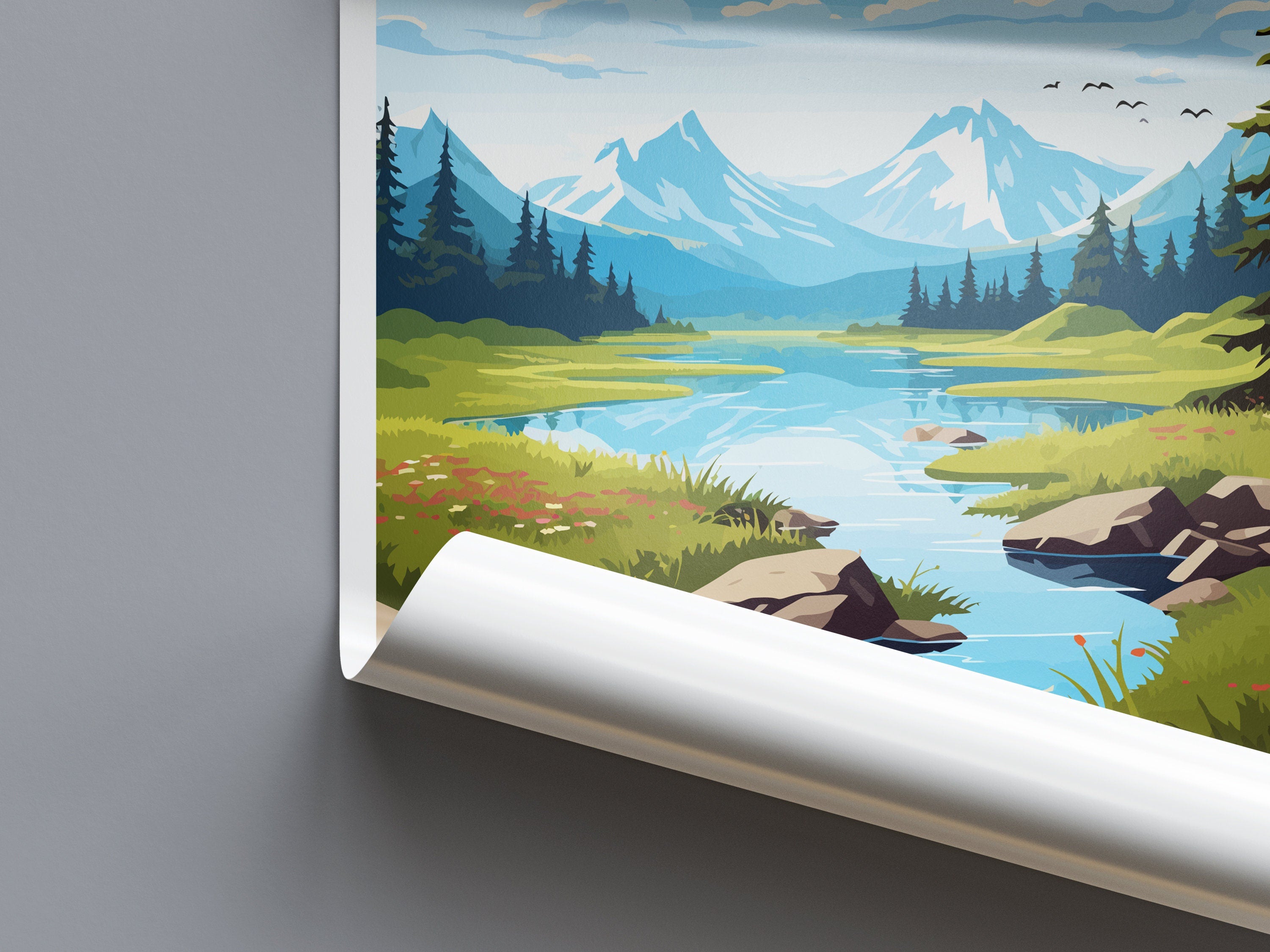 Hidden Lake Travel Print