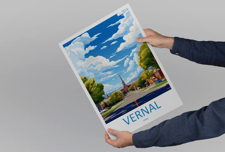 Vernal Travel Print Wall Art Vernal Wall Hanging Home Décor Vernal Gift Art Lovers Utah Art Lover Gift Travel Posters Wall Art