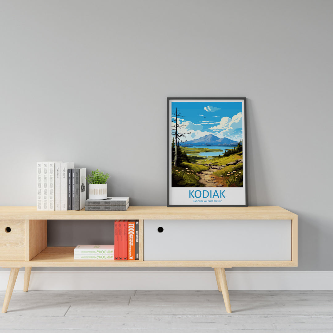 Kodiak National Wildlife Refuge Travel Print Wall Art Kodiak Wall Hanging Home Décor Kodiak Gift Art Lovers Alaska Art Lover Gift Kodiak