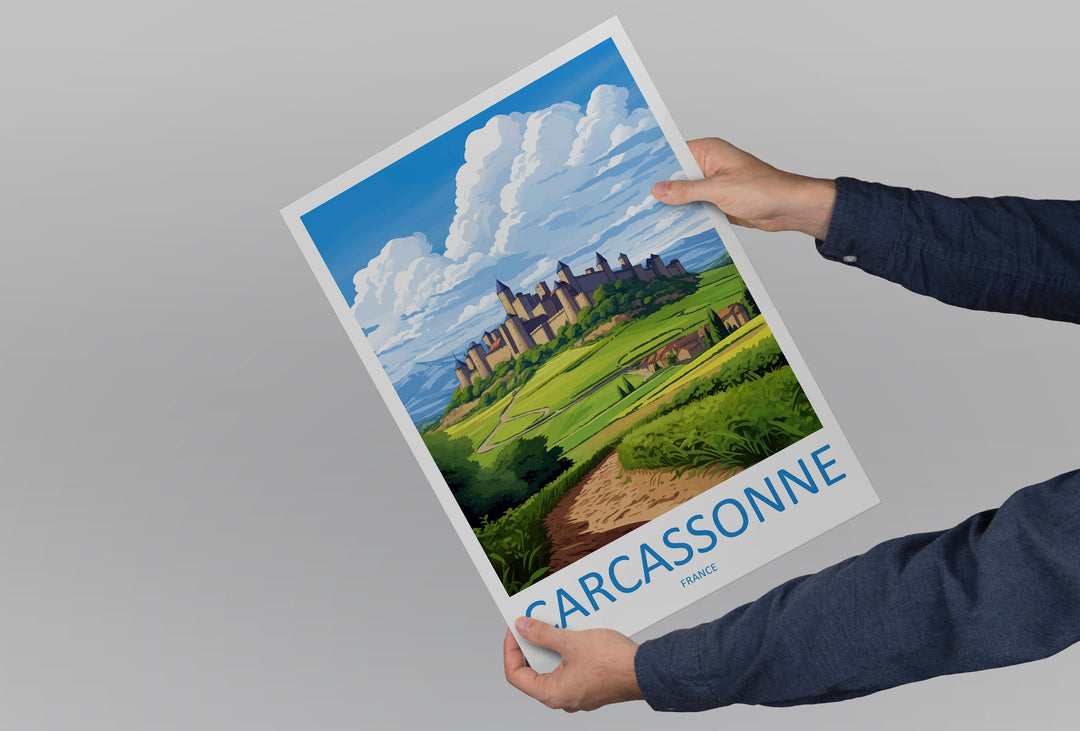 Carcassonne Travel Print Wall Art Carcassonne Wall Hanging Home Décor Carcassonne Gift Art Lovers France Art Lover Gift Carcassonne Poster