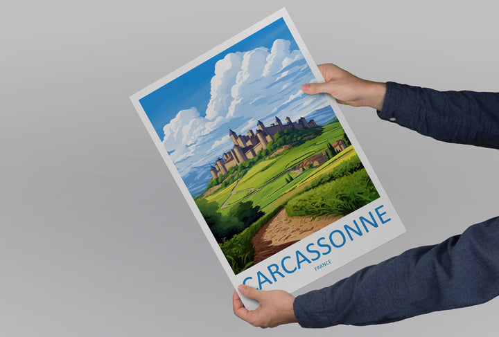 Carcassonne Travel Print Wall Art Carcassonne Wall Hanging Home Décor Carcassonne Gift Art Lovers France Art Lover Gift Carcassonne Poster