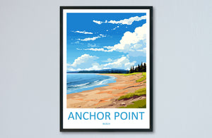 Anchor Point Beach Travel Print