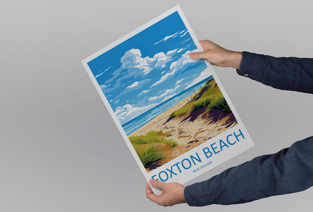 Foxton Beach Travel Print Wall Art Foxton Beach Wall Hanging Home Décor Foxton Beach Gift Art Lovers New Zealand Art Lover Gift Print