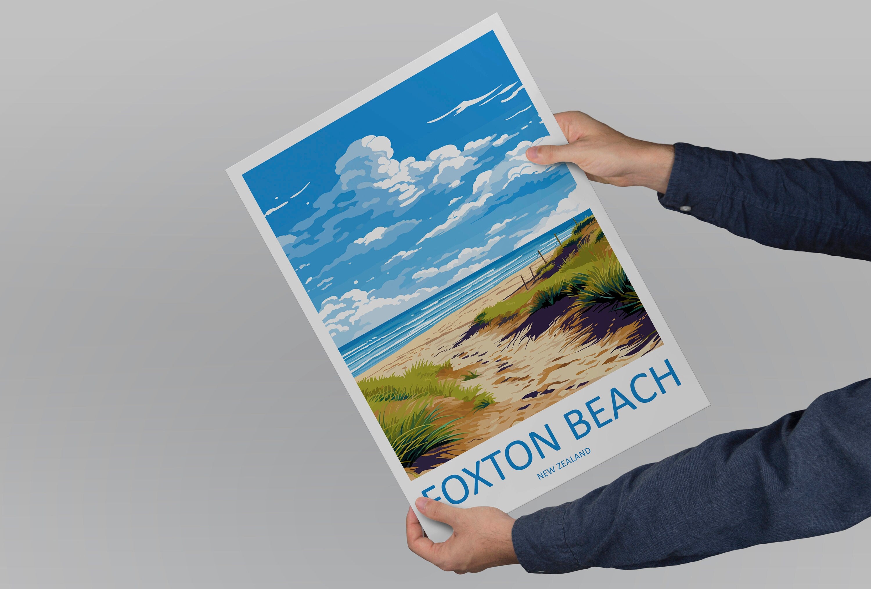 Foxton Beach Travel Print