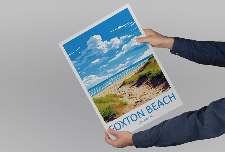 Foxton Beach Travel Print Wall Art Foxton Beach Wall Hanging Home Décor Foxton Beach Gift Art Lovers New Zealand Art Lover Gift Print