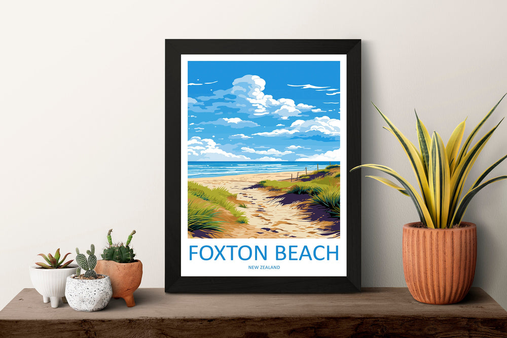 Foxton Beach Travel Print Wall Art Foxton Beach Wall Hanging Home Décor Foxton Beach Gift Art Lovers New Zealand Art Lover Gift Print