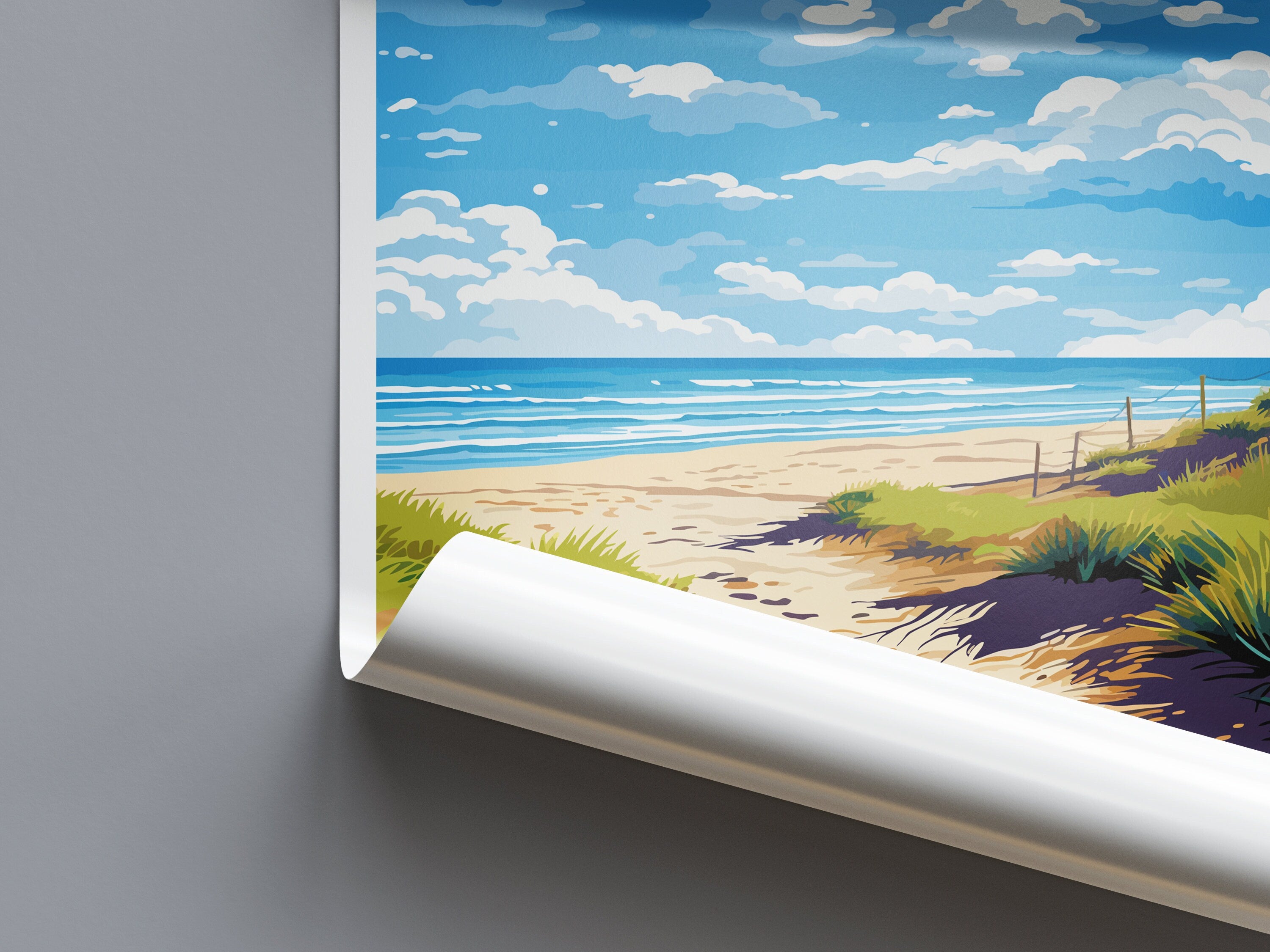 Foxton Beach Travel Print