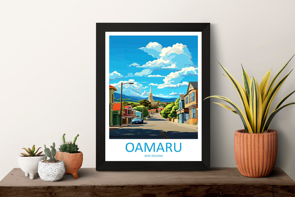 Oamaru Travel Print Wall Art Oamaru Wall Hanging Home Décor Oamaru Gift Art Lovers New Zealand Art Lover Gift Print