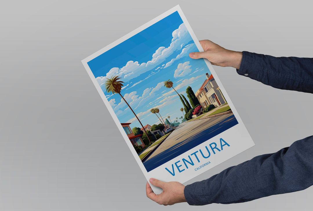 Ventura Travel Print Wall Art Ventura Wall Hanging Home Décor Ventura Gift Art Lovers California Art Lover