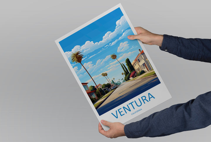 Ventura Travel Print Wall Art Ventura Wall Hanging Home Décor Ventura Gift Art Lovers California Art Lover