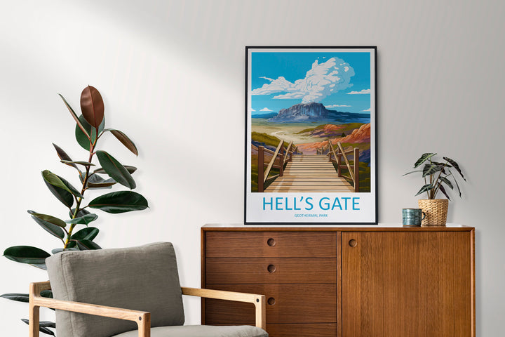 Hells Gate Geothermal Park Travel Print Wall Art Hells Gate Geothermal Park Wall Hanging Home Décor Hells Gate Geothermal Park New Zealand