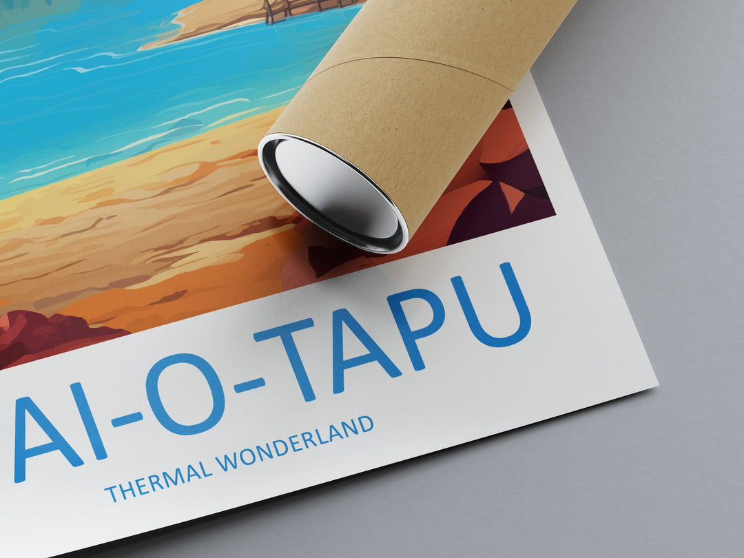 Waiotapu Thermal Wonderland Travel Print Wall Art Waiotapu Thermal Wonderland Wall Hanging Home Déco Waiotapu Thermal Wonderland New Zealand