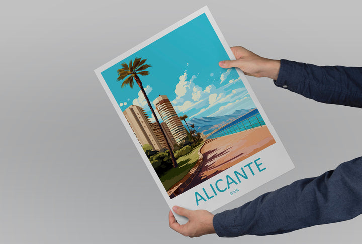 Alicante Travel Print Wall Art Alicante Wall Hanging Home Décor Alicante Gift Art Lovers Spain Art Gift Alicante Travel Poster art