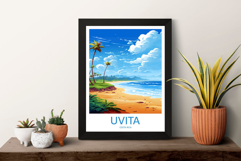 Uvita Travel Print Wall Art Uvita Wall Hanging Home Décor Uvita Gift Art Lovers Wall Art Costa Rica Wall Art Uvita Travel Print