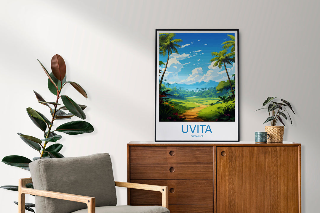 Uvita Travel Print Wall Art Uvita Wall Hanging Home Décor Uvita Gift Art Lovers Wall Art Costa Rica Wall Art Uvita Travel Print