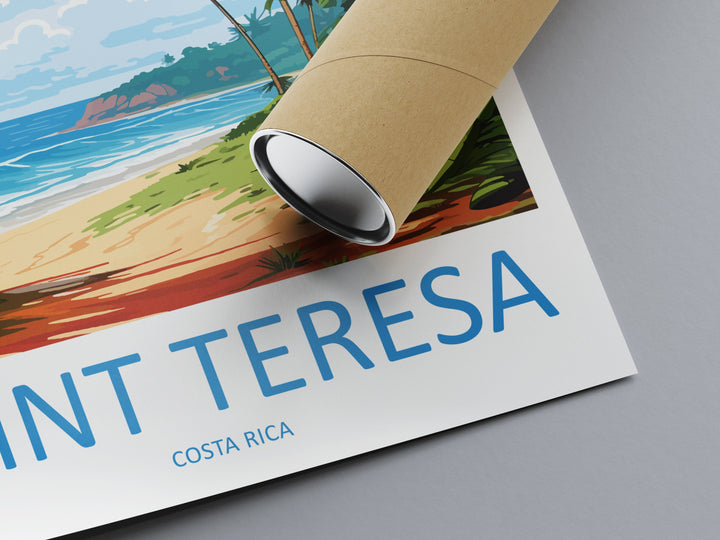 Saint Teresa Travel Print Wall Art Saint Teresa Wall Hanging Home Décor Saint Teresa Gift Art Lovers Wall Art Costa Rica Wall Art