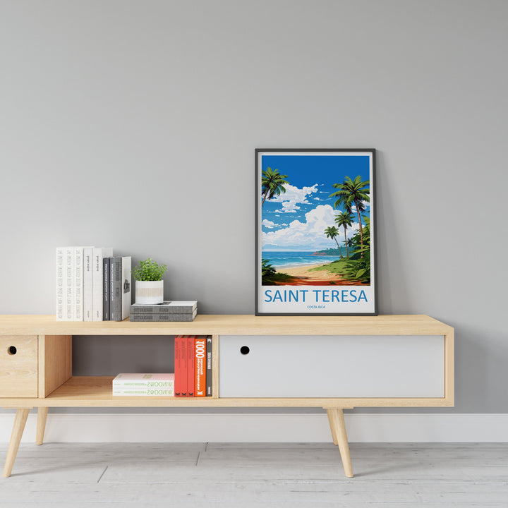 Saint Teresa Travel Print Wall Art Saint Teresa Wall Hanging Home Décor Saint Teresa Gift Art Lovers Wall Art Costa Rica Wall Art