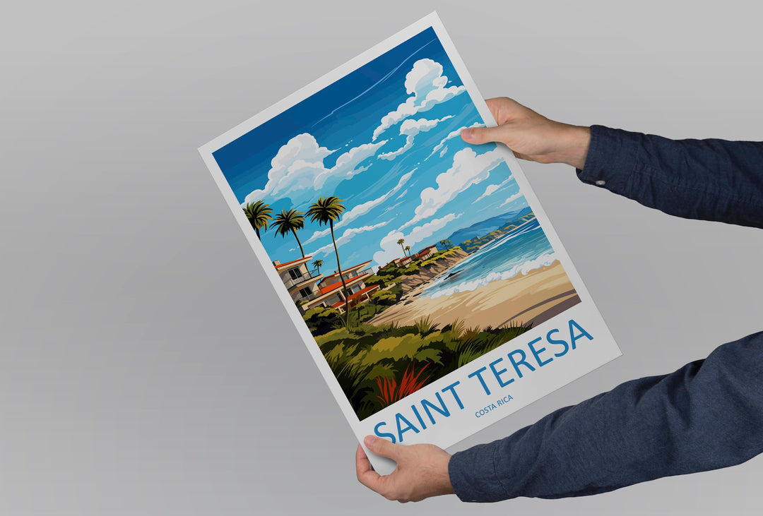 Saint Teresa Travel Print Wall Art Saint Teresa Wall Hanging Home Décor Saint Teresa Gift Art Lovers Wall Art Costa Rica Wall Art
