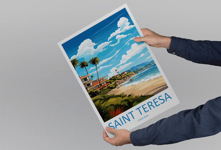 Saint Teresa Travel Print Wall Art Saint Teresa Wall Hanging Home Décor Saint Teresa Gift Art Lovers Wall Art Costa Rica Wall Art
